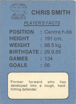 1981 Scanlens VFL #24 Chris Smith Back